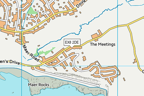 EX8 2DE map - OS VectorMap District (Ordnance Survey)