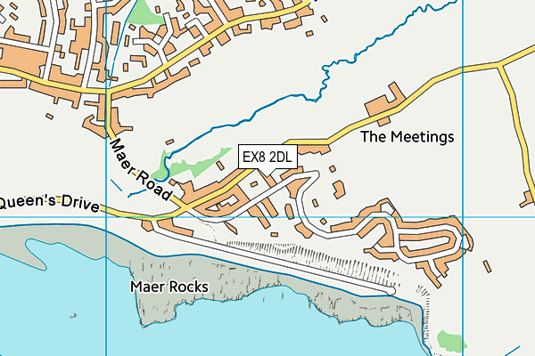 EX8 2DL map - OS VectorMap District (Ordnance Survey)