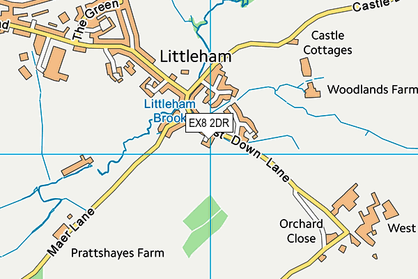 EX8 2DR map - OS VectorMap District (Ordnance Survey)