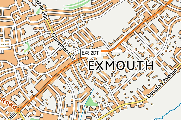 EX8 2DT map - OS VectorMap District (Ordnance Survey)