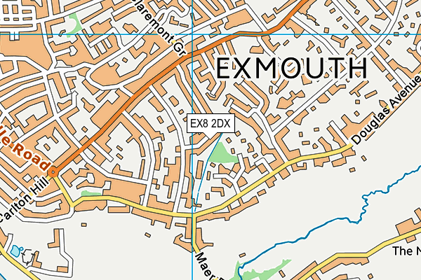 EX8 2DX map - OS VectorMap District (Ordnance Survey)