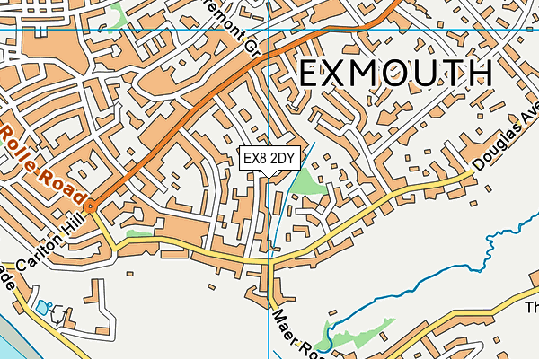 EX8 2DY map - OS VectorMap District (Ordnance Survey)