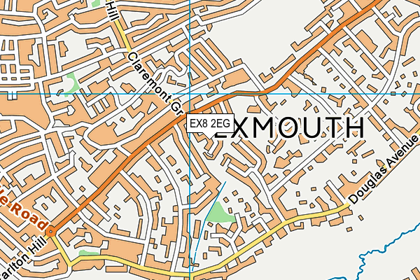 EX8 2EG map - OS VectorMap District (Ordnance Survey)