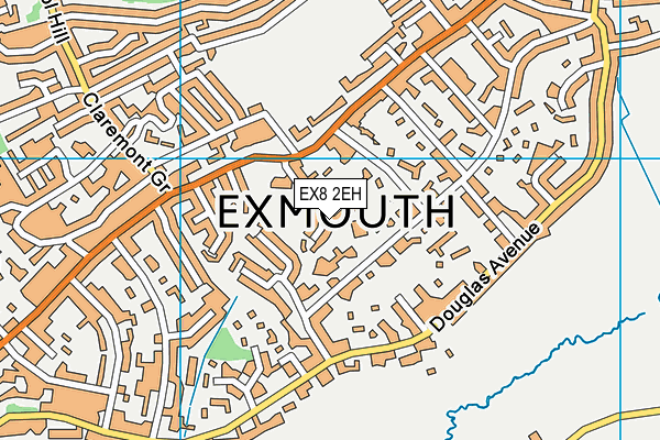 EX8 2EH map - OS VectorMap District (Ordnance Survey)