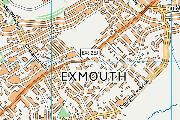 EX8 2EJ map - OS VectorMap District (Ordnance Survey)