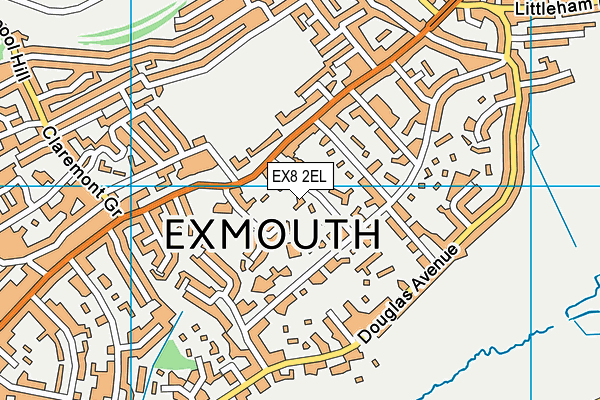EX8 2EL map - OS VectorMap District (Ordnance Survey)