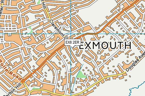 EX8 2ER map - OS VectorMap District (Ordnance Survey)