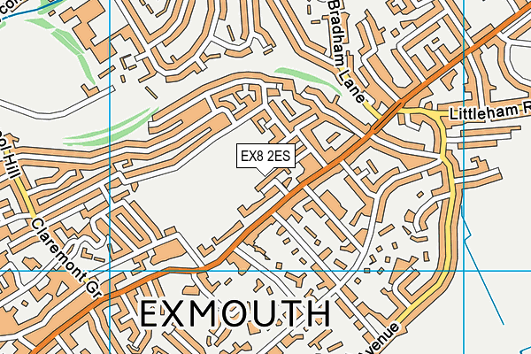 EX8 2ES map - OS VectorMap District (Ordnance Survey)