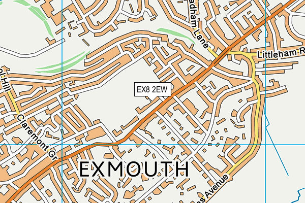 EX8 2EW map - OS VectorMap District (Ordnance Survey)