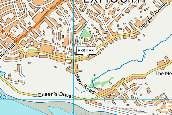 EX8 2EX map - OS VectorMap District (Ordnance Survey)