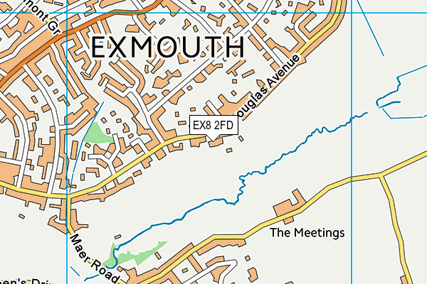 EX8 2FD map - OS VectorMap District (Ordnance Survey)