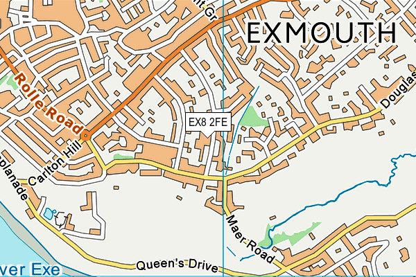 EX8 2FE map - OS VectorMap District (Ordnance Survey)