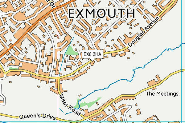 EX8 2HA map - OS VectorMap District (Ordnance Survey)