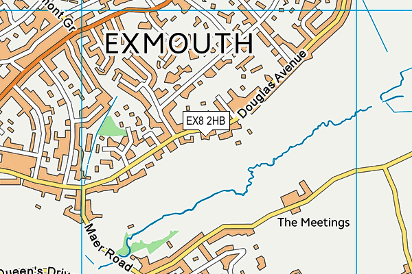 EX8 2HB map - OS VectorMap District (Ordnance Survey)