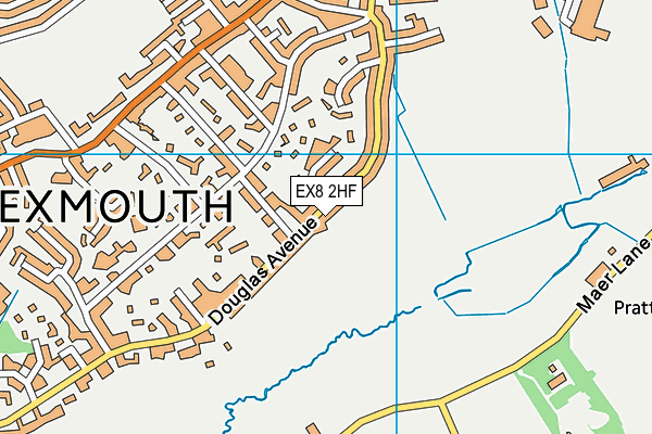 EX8 2HF map - OS VectorMap District (Ordnance Survey)