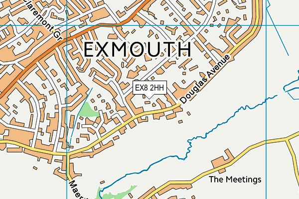 EX8 2HH map - OS VectorMap District (Ordnance Survey)