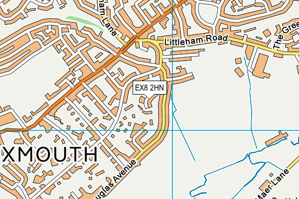 EX8 2HN map - OS VectorMap District (Ordnance Survey)