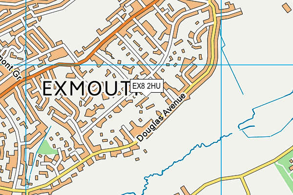 EX8 2HU map - OS VectorMap District (Ordnance Survey)