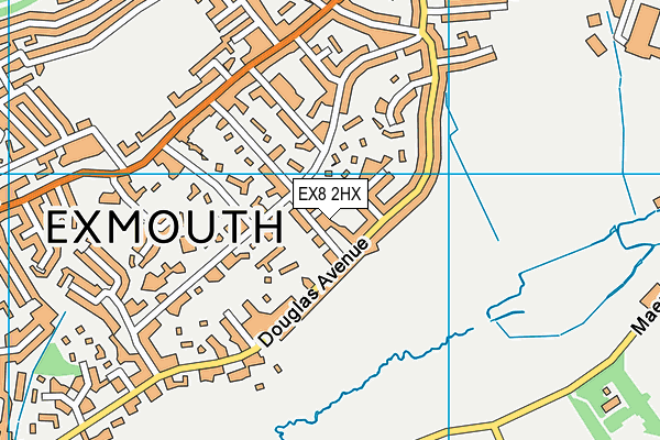 EX8 2HX map - OS VectorMap District (Ordnance Survey)