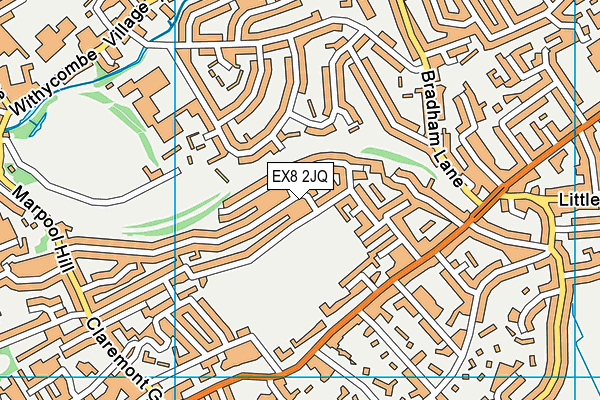 EX8 2JQ map - OS VectorMap District (Ordnance Survey)
