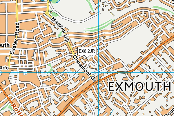 EX8 2JR map - OS VectorMap District (Ordnance Survey)