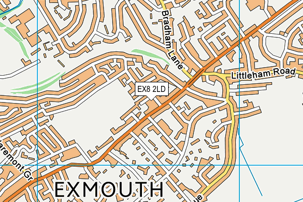 EX8 2LD map - OS VectorMap District (Ordnance Survey)