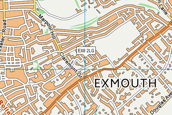 EX8 2LG map - OS VectorMap District (Ordnance Survey)