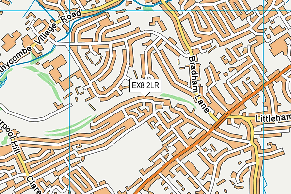 EX8 2LR map - OS VectorMap District (Ordnance Survey)