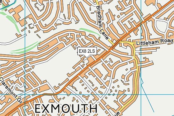 EX8 2LS map - OS VectorMap District (Ordnance Survey)