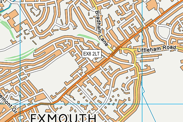 EX8 2LT map - OS VectorMap District (Ordnance Survey)