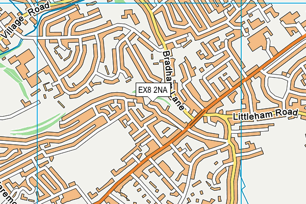 EX8 2NA map - OS VectorMap District (Ordnance Survey)