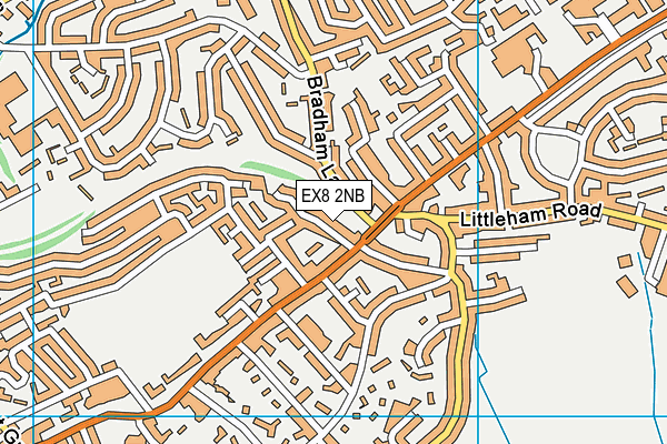 EX8 2NB map - OS VectorMap District (Ordnance Survey)