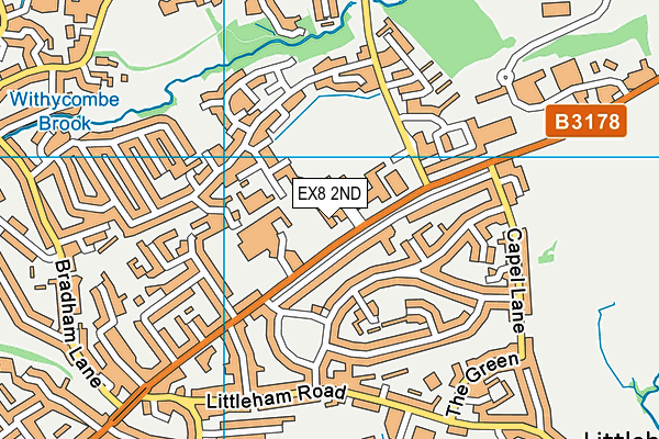 EX8 2ND map - OS VectorMap District (Ordnance Survey)