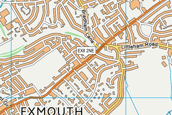 EX8 2NE map - OS VectorMap District (Ordnance Survey)