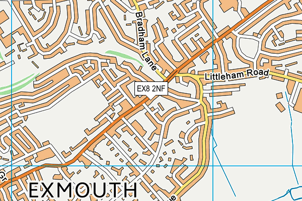 EX8 2NF map - OS VectorMap District (Ordnance Survey)