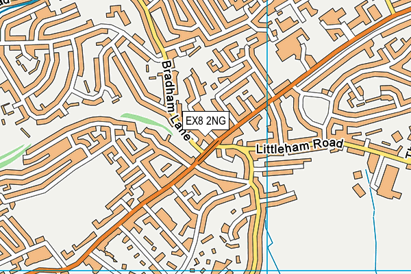 EX8 2NG map - OS VectorMap District (Ordnance Survey)