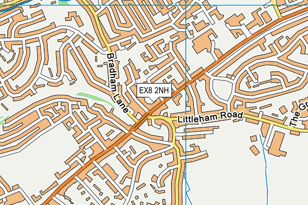 EX8 2NH map - OS VectorMap District (Ordnance Survey)