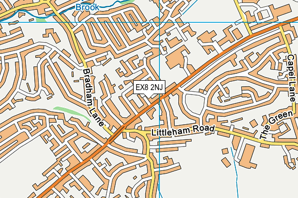 EX8 2NJ map - OS VectorMap District (Ordnance Survey)