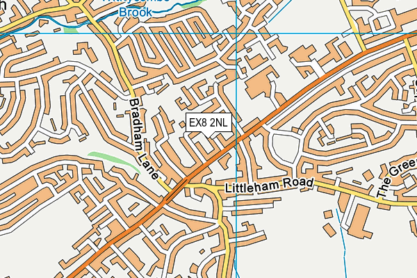 EX8 2NL map - OS VectorMap District (Ordnance Survey)