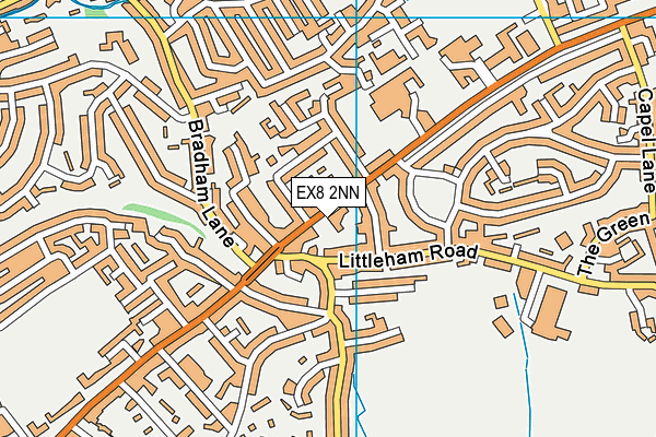 EX8 2NN map - OS VectorMap District (Ordnance Survey)
