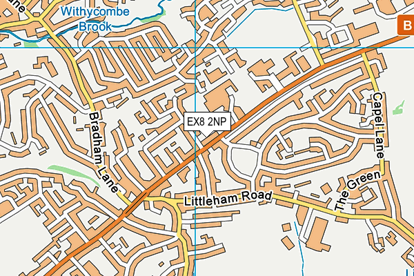 EX8 2NP map - OS VectorMap District (Ordnance Survey)