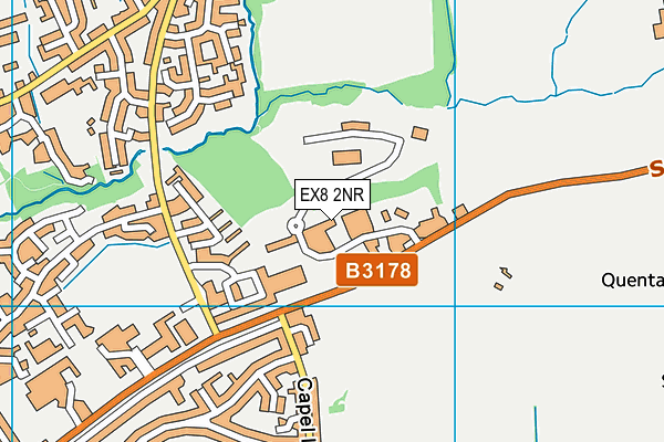 EX8 2NR map - OS VectorMap District (Ordnance Survey)
