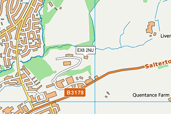 EX8 2NU map - OS VectorMap District (Ordnance Survey)