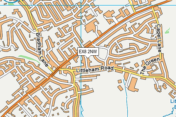 EX8 2NW map - OS VectorMap District (Ordnance Survey)