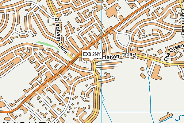 EX8 2NY map - OS VectorMap District (Ordnance Survey)