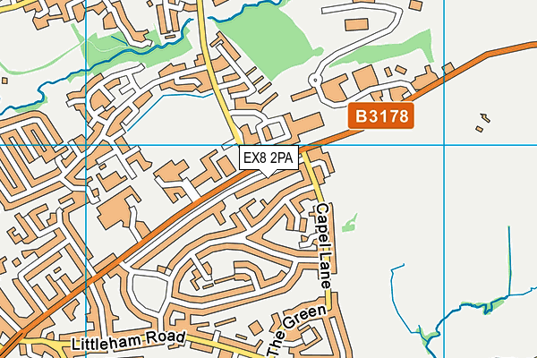 EX8 2PA map - OS VectorMap District (Ordnance Survey)