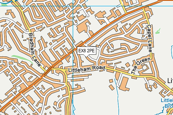 EX8 2PE map - OS VectorMap District (Ordnance Survey)