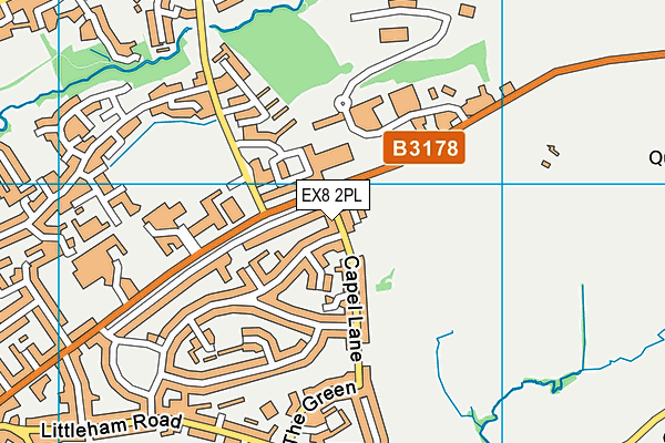 EX8 2PL map - OS VectorMap District (Ordnance Survey)