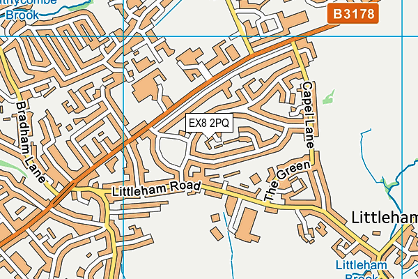 EX8 2PQ map - OS VectorMap District (Ordnance Survey)
