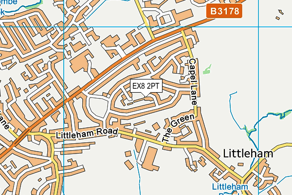 EX8 2PT map - OS VectorMap District (Ordnance Survey)